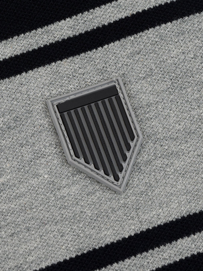 Chain To Bank Strife Stripe Long Sleeve Polo Fall 2027 | BLACK