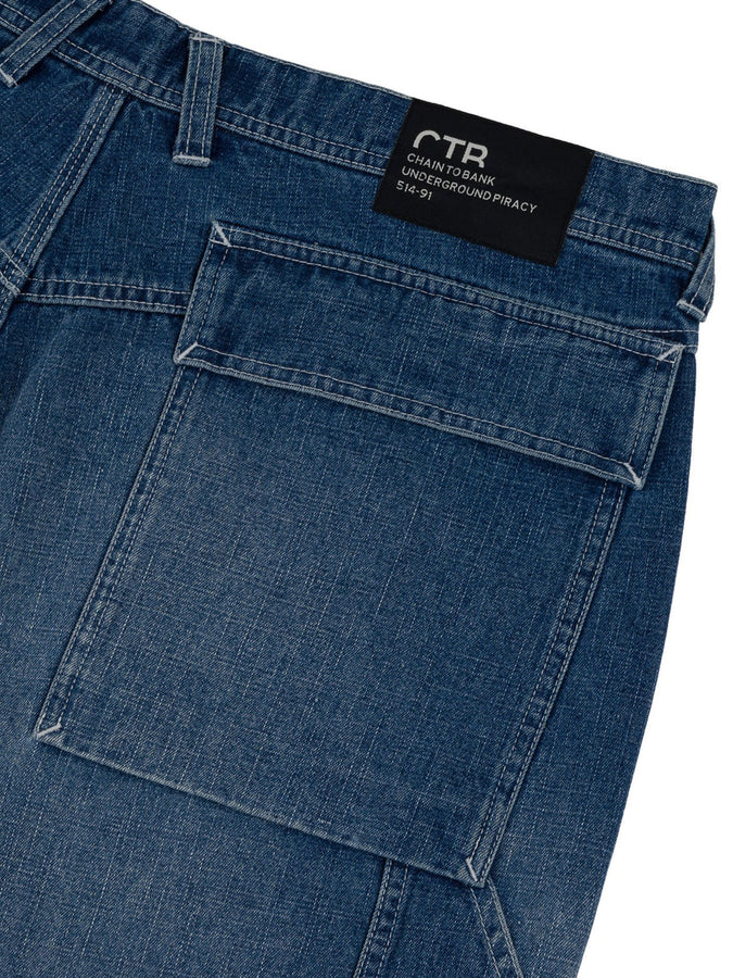 Chain To Bank Oil Fields Articulated Jeans Fall 2027 | LIGHT INDIGO WASH