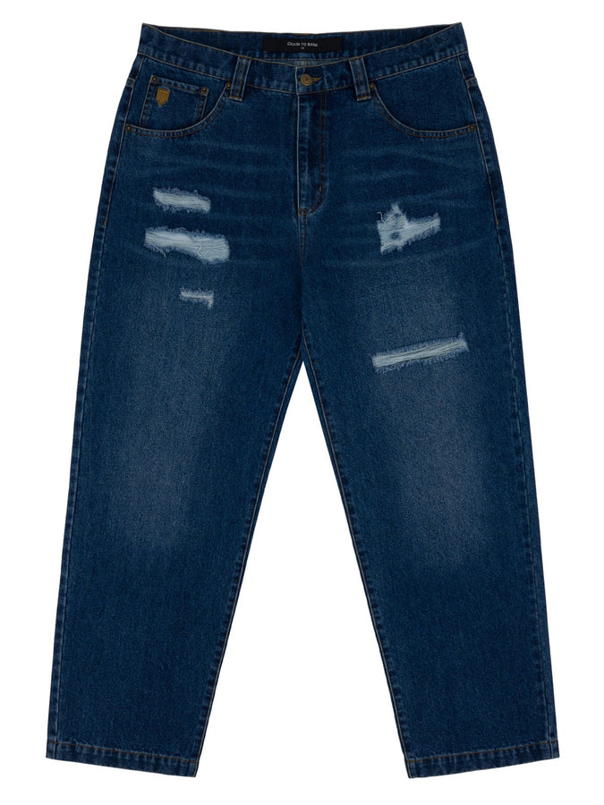 CTB Millions Roomy Fit Ripped Distressed Jeans Fall 2027 | RIPPED DISTRESSED INDIGO WASH
