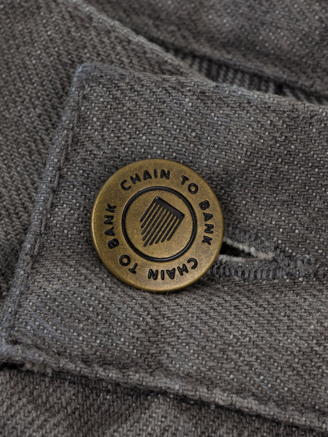 Chain To Bank Millions Baggy Fit Shorts Fall 2027 | FADED GREY DENIM