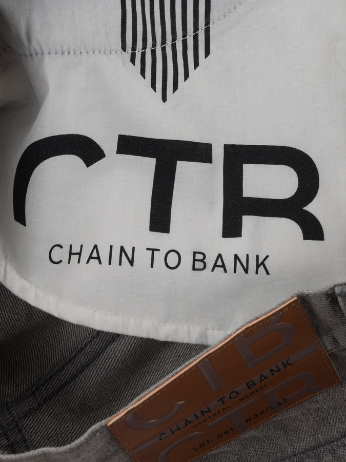 Chain To Bank Millions Baggy Fit Shorts Fall 2027 | FADED GREY DENIM