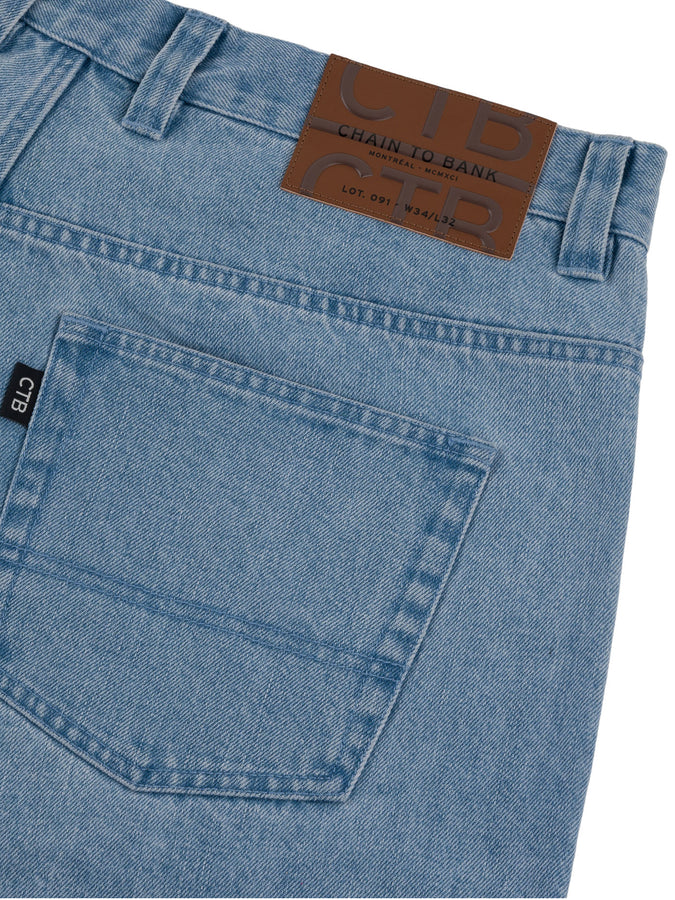 Chain To Bank Millions Baggy Fit Shorts Fall 2027 | WASHED FADED INDIGO