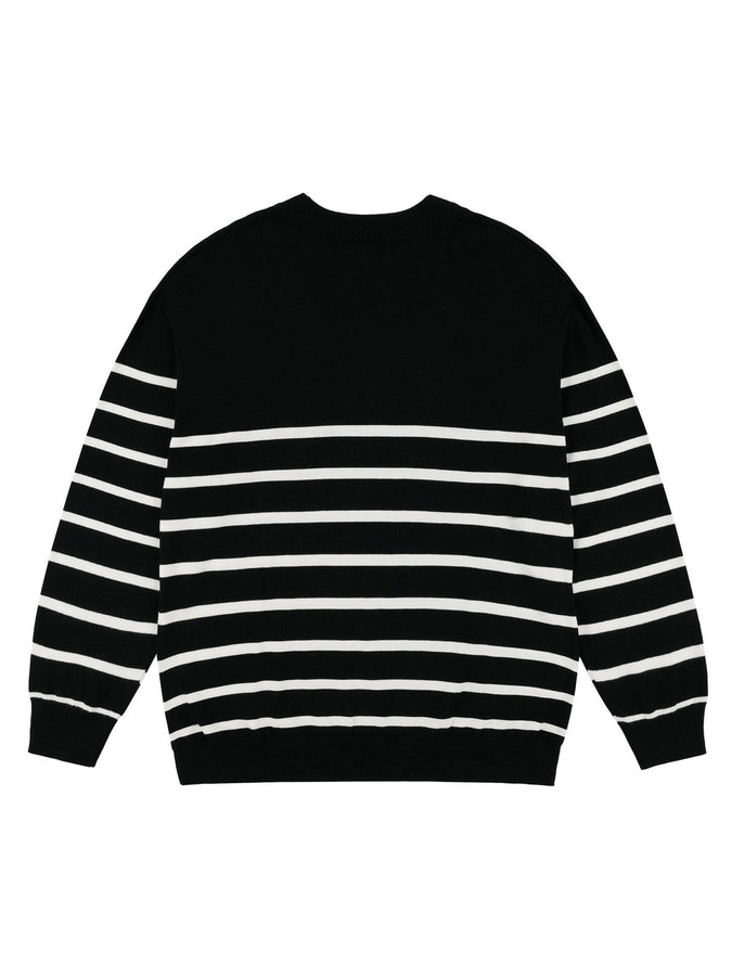 Chain To Bank Jacques Cousteau Stripe Sweater Fall 2027 | BLACK