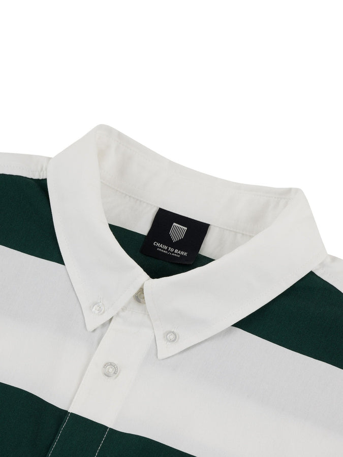 CTB Four Bars Long Sleeve Buttondown Shirt Fall 2026 | GREEN/WHITE