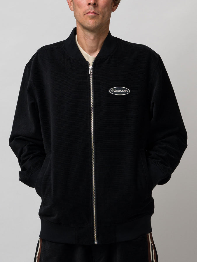 Loviah 3 Star Bomber Corduroy Jacket Fall 2026 | BLACK