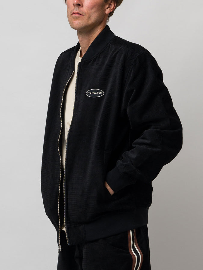 Loviah 3 Star Bomber Corduroy Jacket Fall 2026 | BLACK