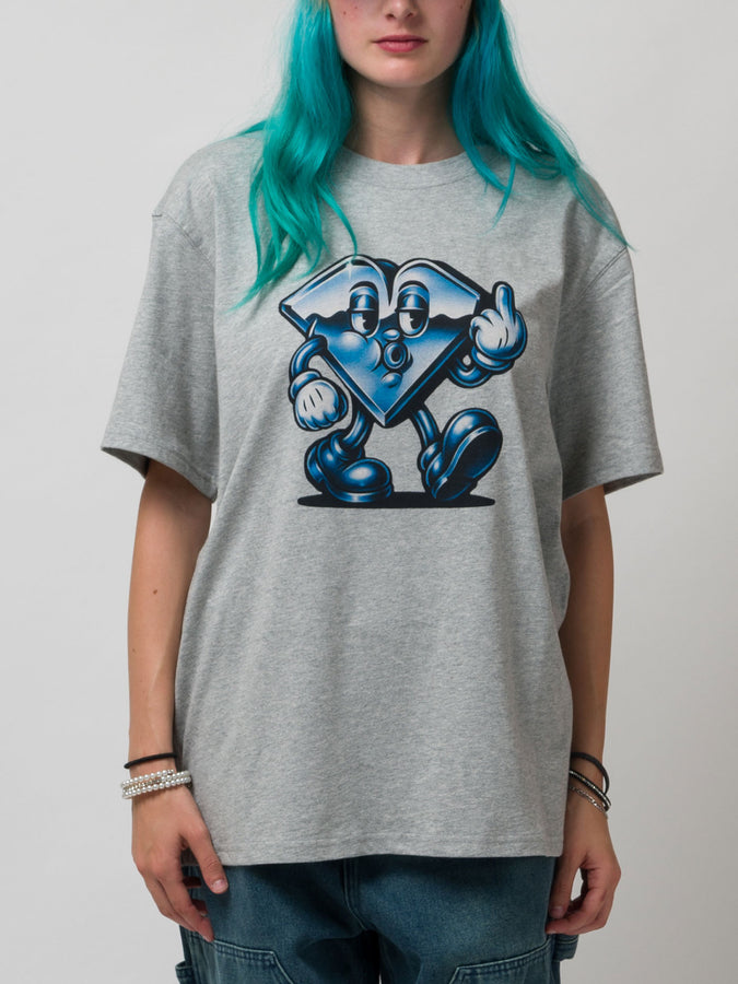 Loviah Flipping The Bird T-Shirt Fall 2026 | HEATHER GREY