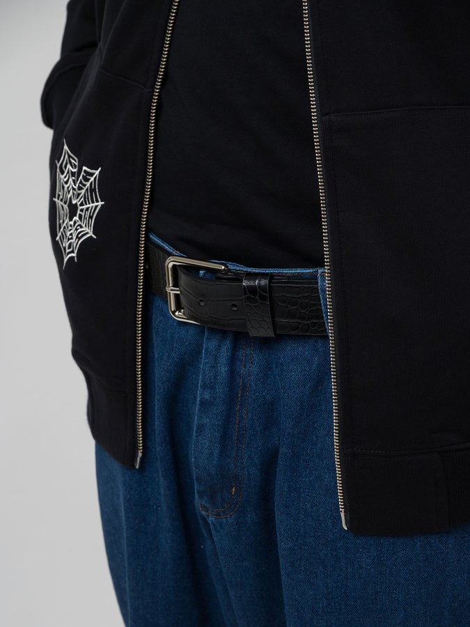 Loviah Crocodile Belt | BLACK CROC