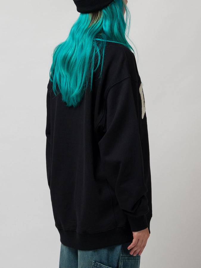 Loviah 3 Star Crewneck Sweatshirt Fall 2026 | BLACK