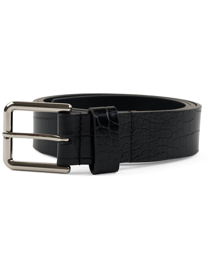 Loviah Crocodile Belt | BLACK CROC