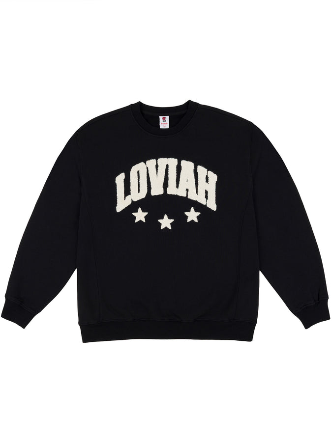 Loviah 3 Star Crewneck Sweatshirt Fall 2026 | BLACK