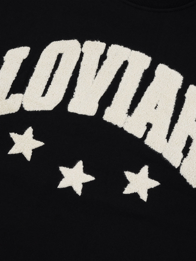 Loviah 3 Star Crewneck Sweatshirt Fall 2026 | BLACK