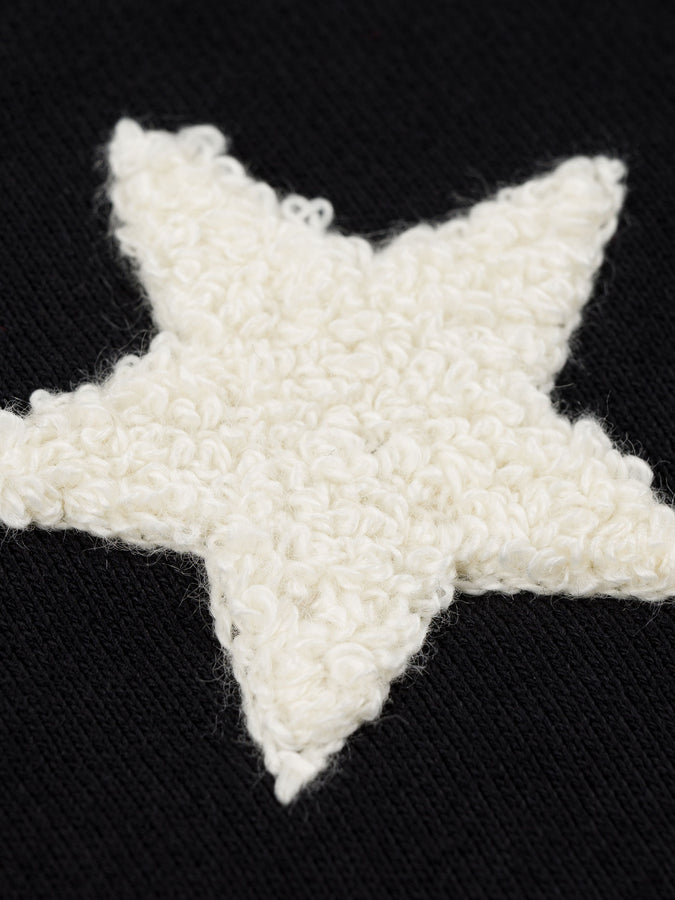 Loviah 3 Star Crewneck Sweatshirt Fall 2026 | BLACK