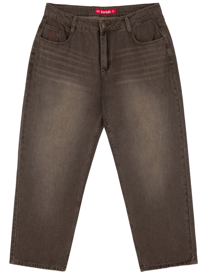 Loviah 1990 Baggy 5 Pocket Jeans Fall 2026 | BROWN ENZYME WASH