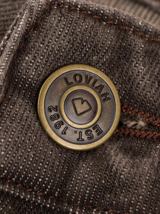 Loviah 1990 Baggy 5 Pocket Jeans Fall 2026 | BROWN ENZYME WASH