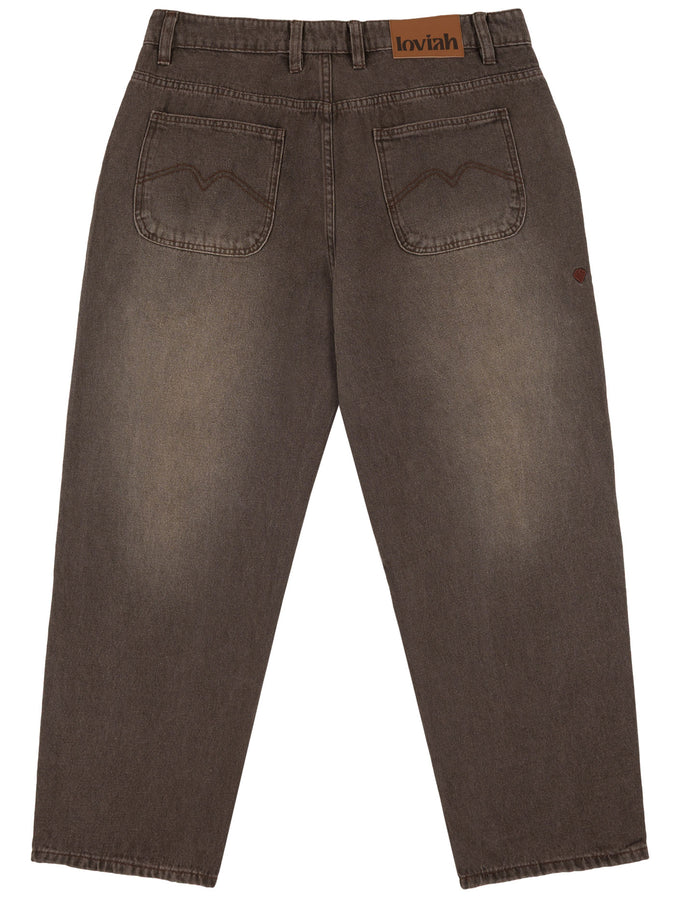 Loviah 1990 Baggy 5 Pocket Jeans Fall 2026 | BROWN ENZYME WASH