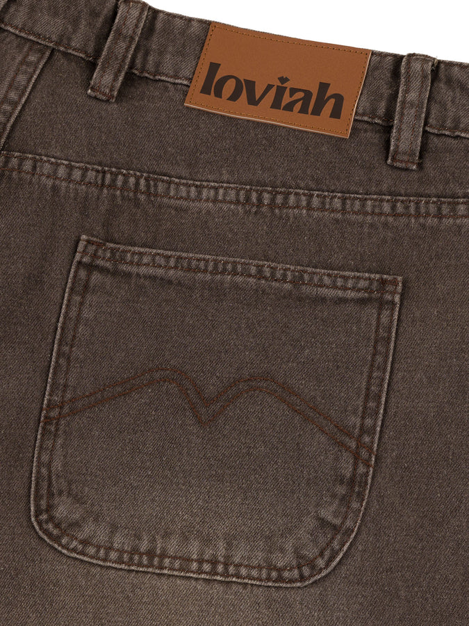 Loviah 1990 Baggy 5 Pocket Jeans Fall 2026 | BROWN ENZYME WASH