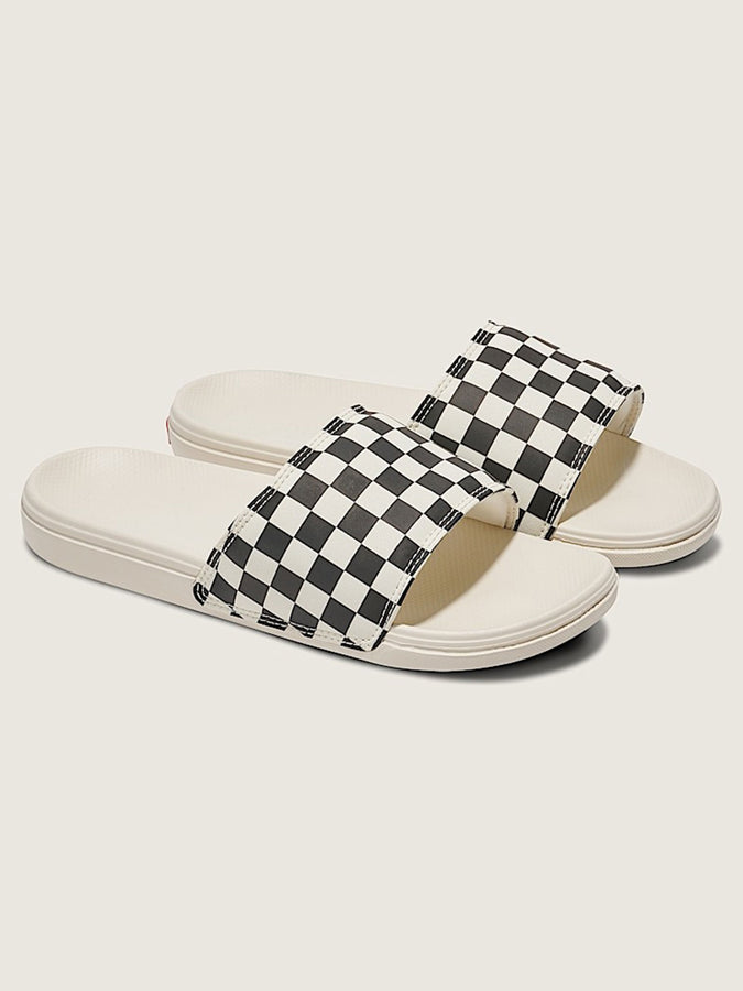 Vans La Costa Slide-On Checkerboard Black/Marshmallow Sandals Spring 2026 | BLACK/MARSHMALLOW (R6R)