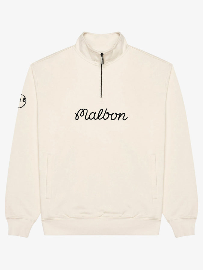 Malbon Collegiate 1/4 Zip Sweatshirt Fall 2026 | IVORY