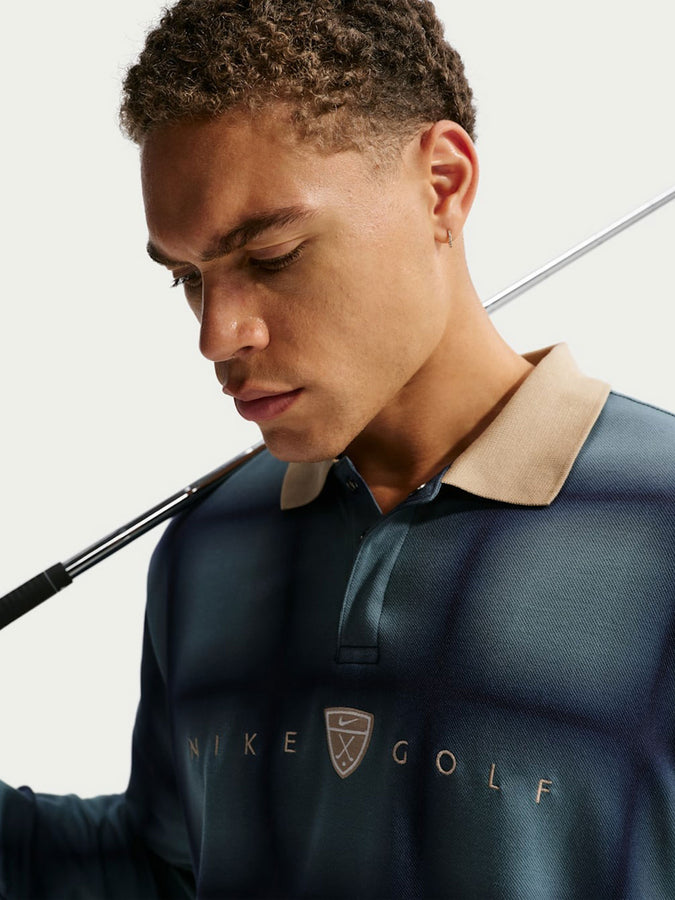 Nike Fairway Fresh Dri-Fit Loose Long Sleeve Polo Spring 2026 | MINERAL SLATE/LIMESTONE (382)