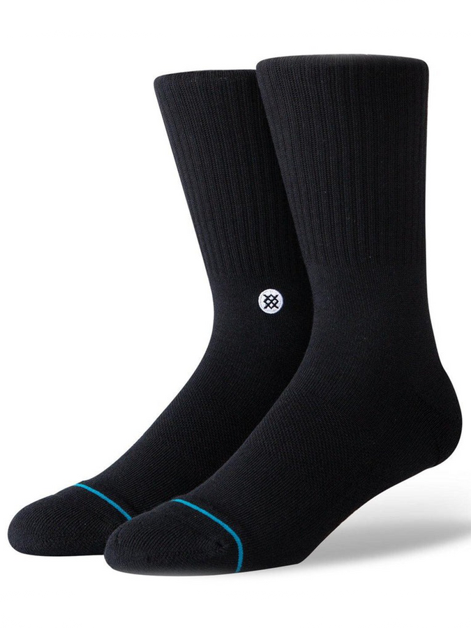 Stance Icon 3 Pack Black Socks | BLACK (BLK)