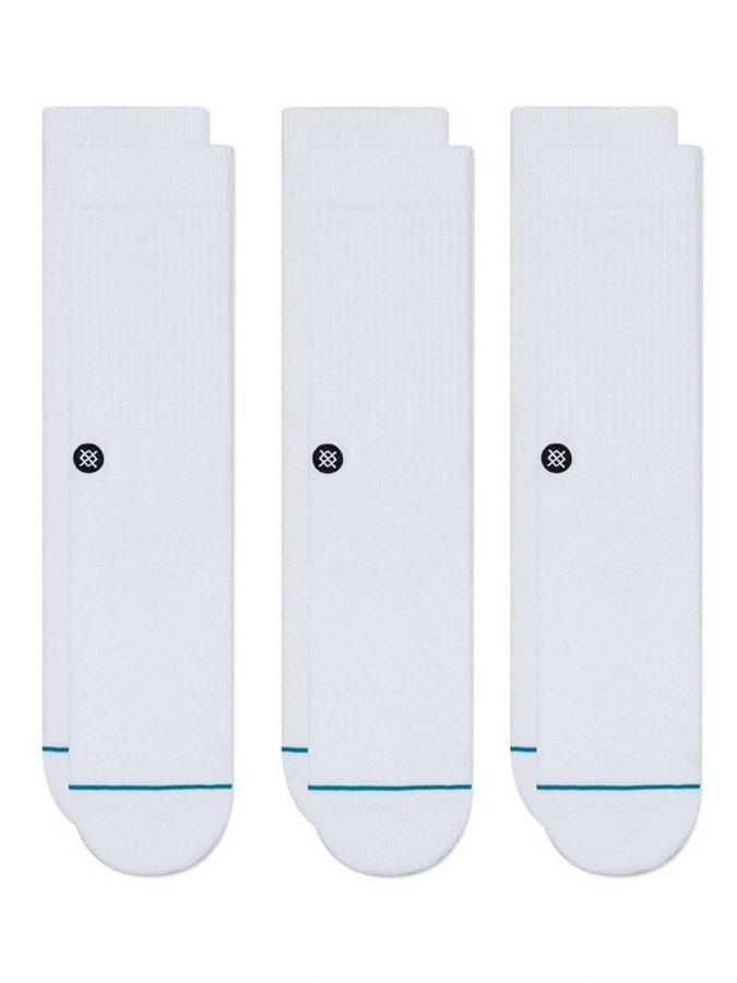 Stance Icon 3 Pack White Socks | WHITE (WHT)