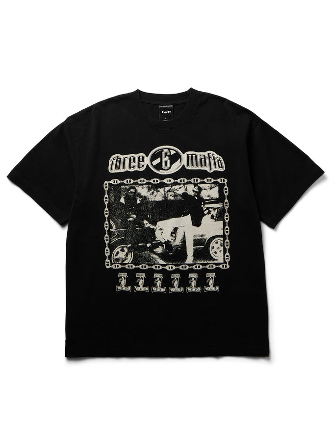 Huf x Three 6 Mafia Most Known Unknown T-Shirt Holiday 2026 | WASHED BLACK