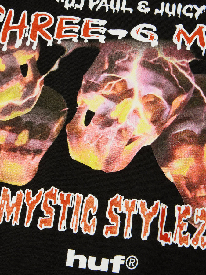Huf x Three 6 Mafia Mystic Styles T-Shirt Holiday 2026 | BLACK