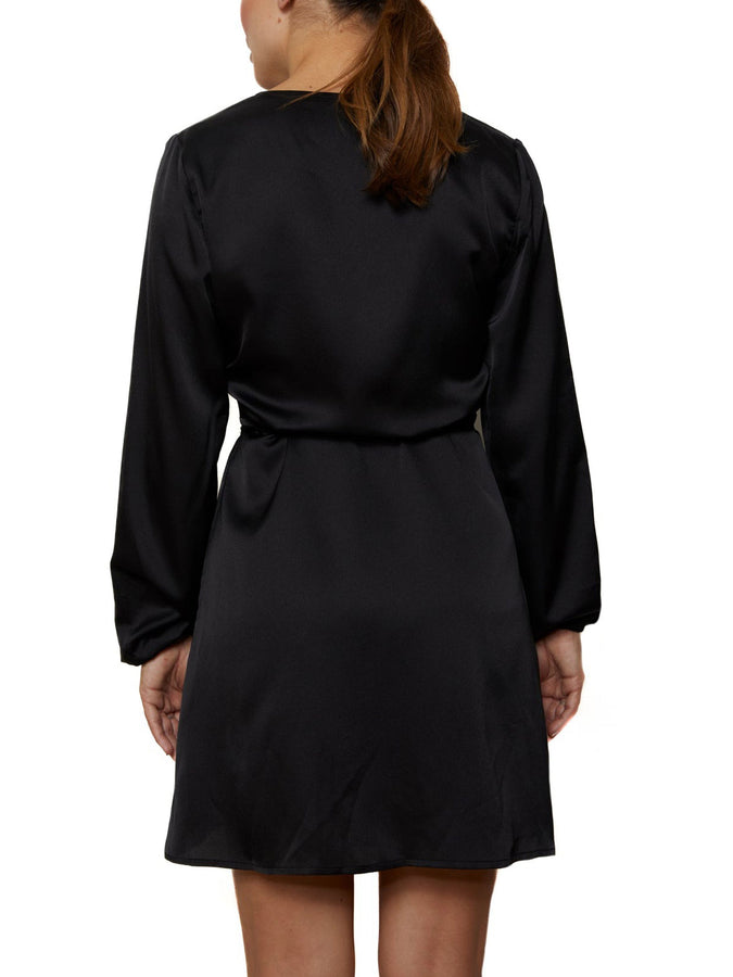 Nana The Brand Corinne Wrap Dress | BLACK