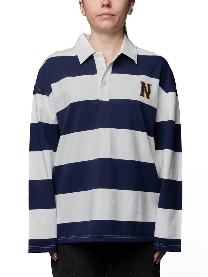 Nana The Brand Marion Long Sleeve Polo Fall 2026 | COLLEGE STRIPE NAVY