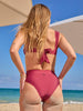 Nana Genevieve Shiny Rib Burgundy Bikini Bottom Summer 2026