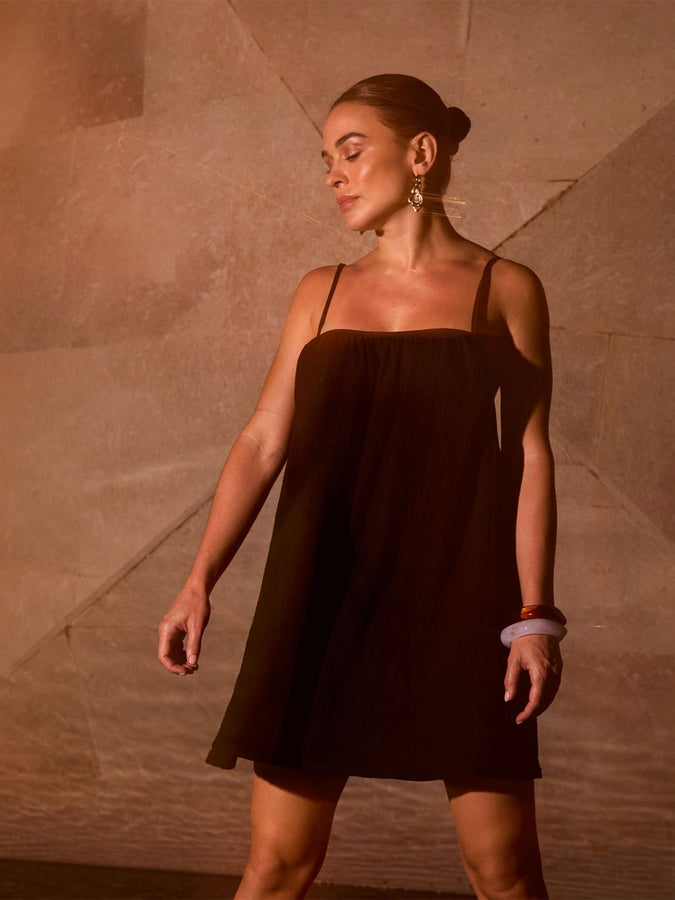 Nana The Brand Lise Dress Cover-Up Summer 2026 | BLACK (B01)