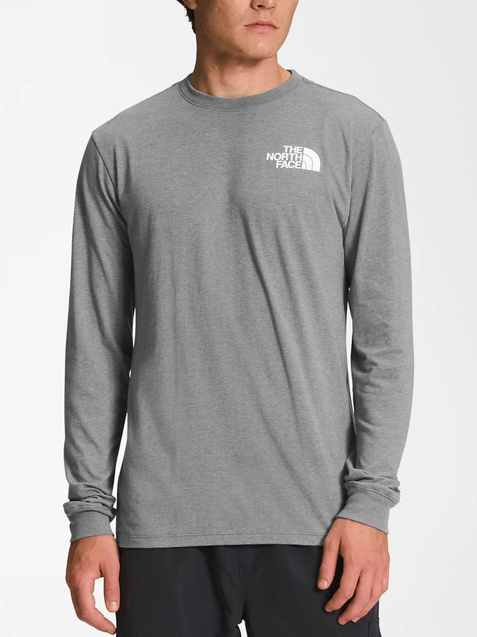 The North Face Box NSE Long Sleeve T-Shirt | TNF MED GRY HTR/BLK (GVD)