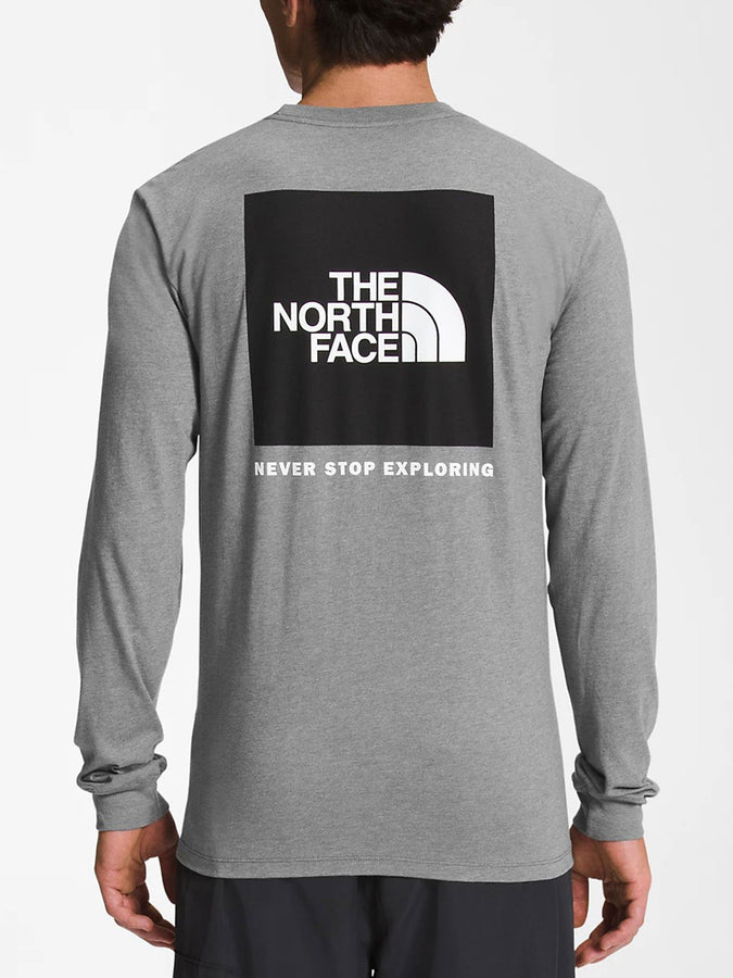 The North Face Box NSE Long Sleeve T-Shirt | TNF MED GRY HTR/BLK (GVD)