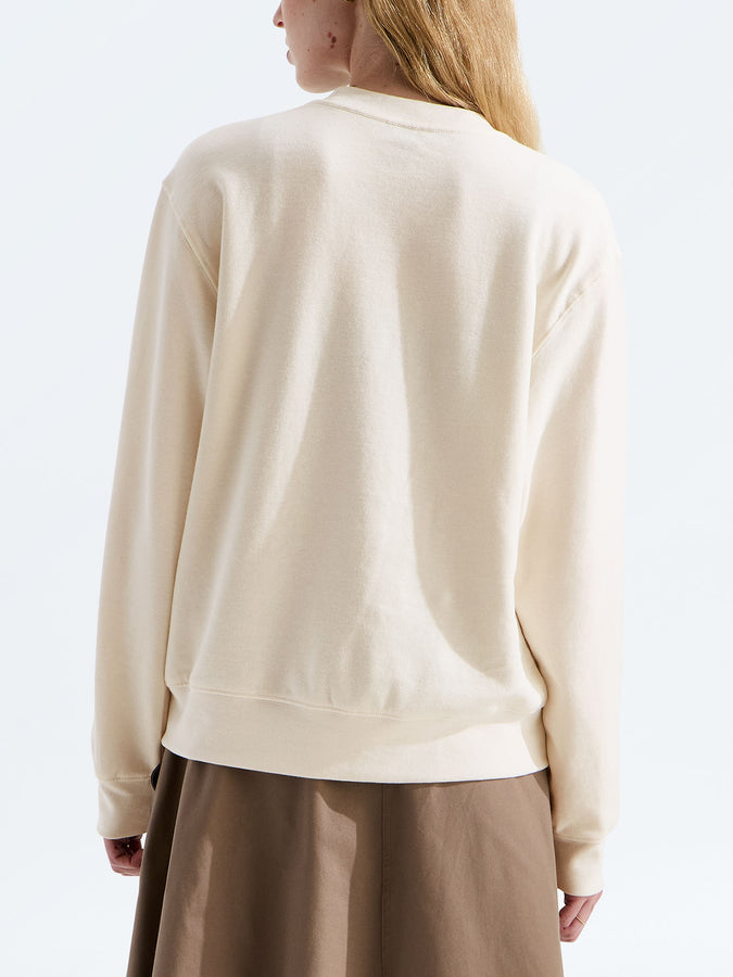 The North Face Double Knit Crewneck Sweatshirt Fall 2026 | WHITE DUNE (QLI)