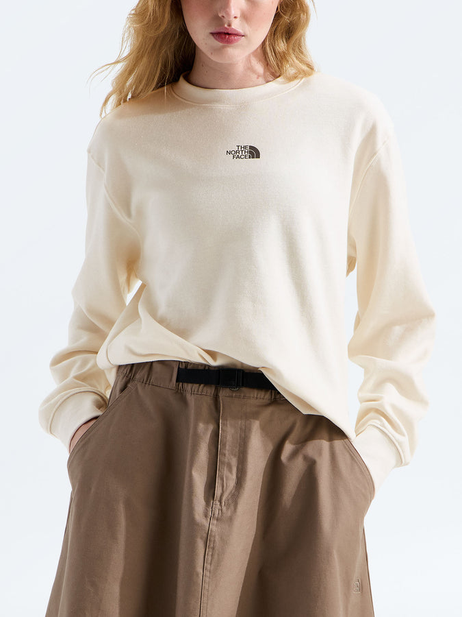 The North Face Double Knit Crewneck Sweatshirt Fall 2026 | WHITE DUNE (QLI)