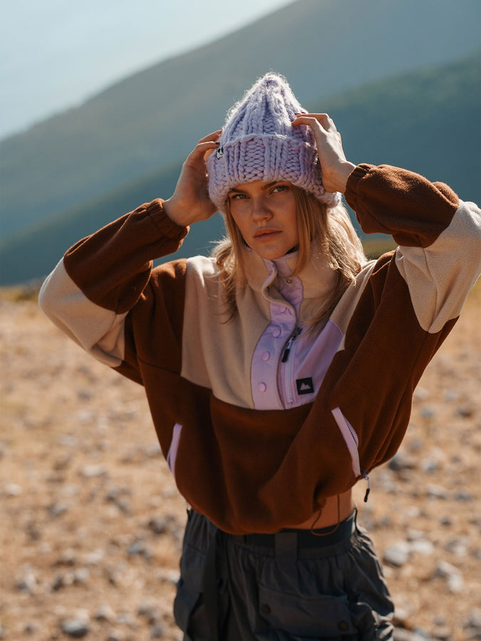 NTR Northwood Cropped Polar Fleece Holiday 2026 | CREAM/BROWN/LILAC