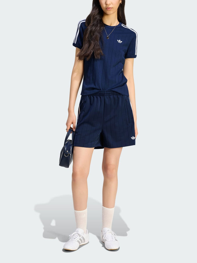 Adidas Pinstripe Indigo T-Shirt Fall 2026 | INDIGO