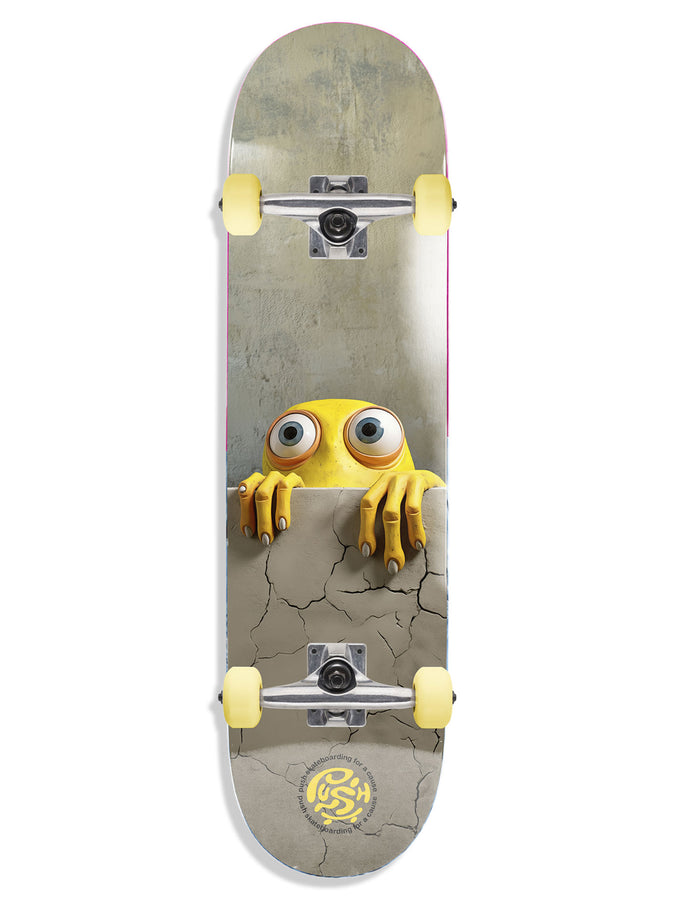 Push Fp Peek Over 7'' Complete Skateboard | YELLOW