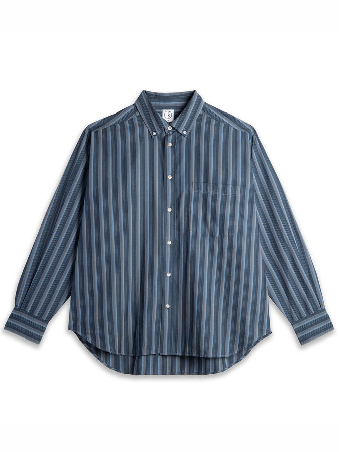 Polar Skate Co. Ben L/S Buttondown Shirt Holiday 2026 | BLUE STRIPE