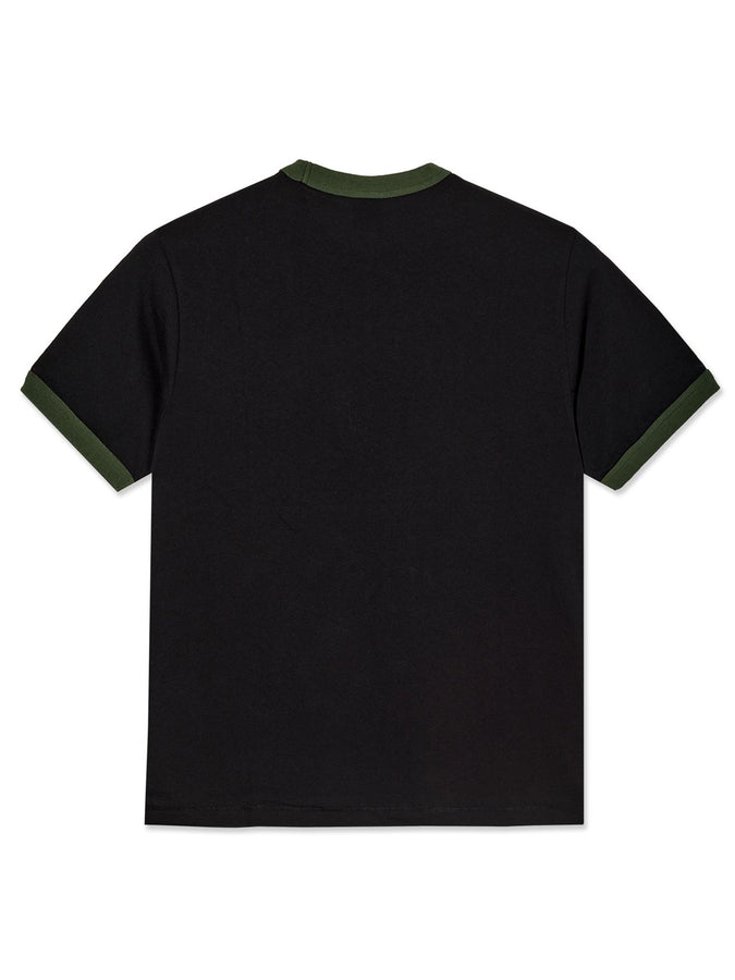 Polar Ringer T-Shirt Fall 2026 | BLACK/UNIFORM GREEN
