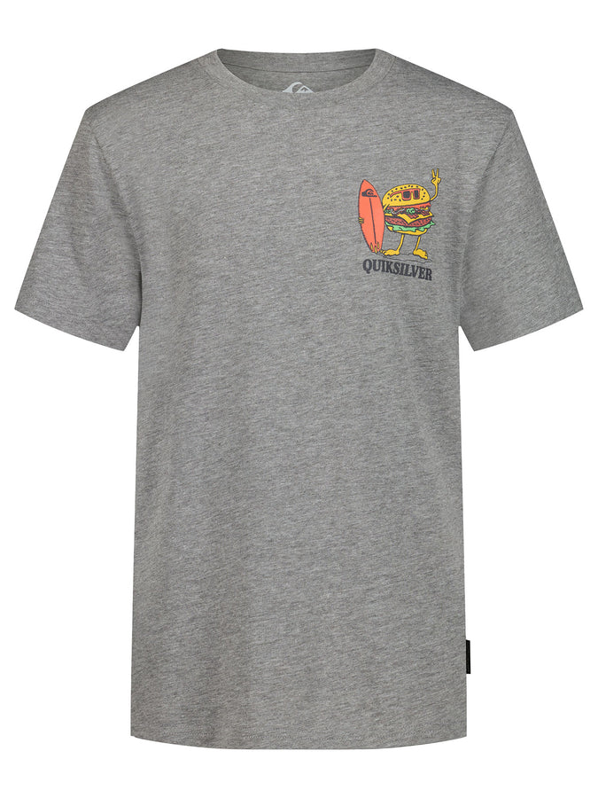 Quiksilver Burger Wipeout T-Shirt Fall 2026 | MEDIUM GREY HEATHER (033)