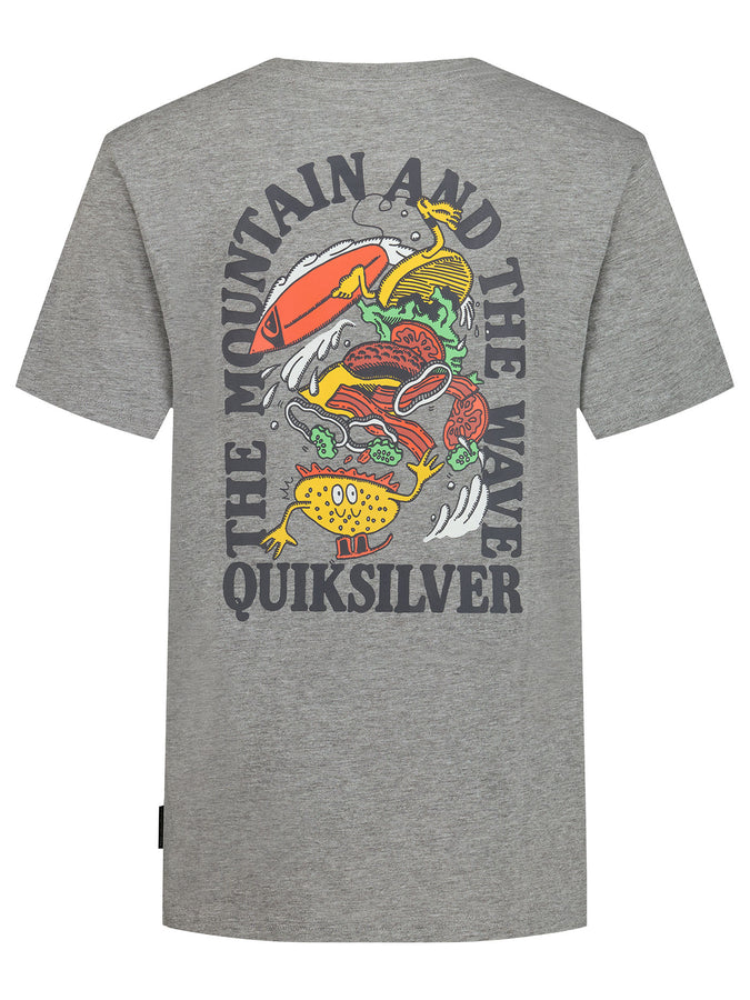 Quiksilver Burger Wipeout T-Shirt Fall 2026 | MEDIUM GREY HEATHER (033)