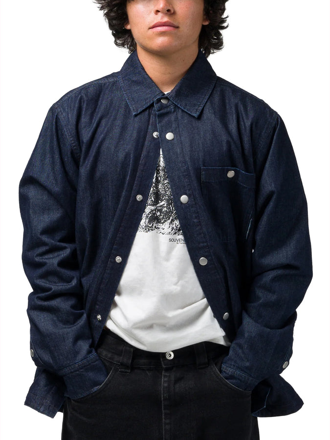Souvenir Quilted Denim L/S Buttondown Shirt Fall 2026 | DARK INDIGO