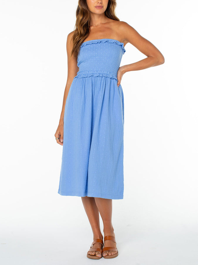 Roxy Avalon Tube Midi Dress Summer 2026 | CORNFLOWER BLUE SOLID (BCF)
