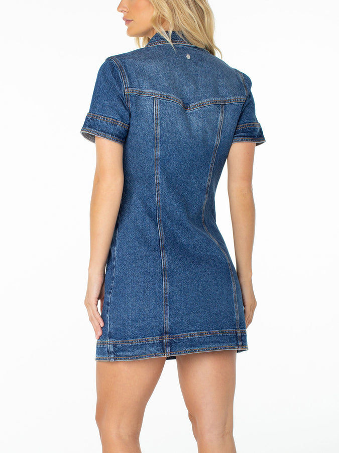 Roxy Dusk After Dark Dress Fall 2026 | MIRAGE BLUE DENIM WASH (DMB)