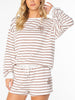 Roxy Surfing Moonlight Stripe Crewneck Sweatshirt Fall 2026