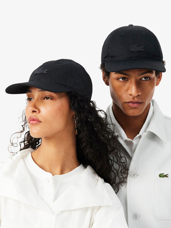 Lacoste Cotton Twill Badge Hat | BLACK (031)
