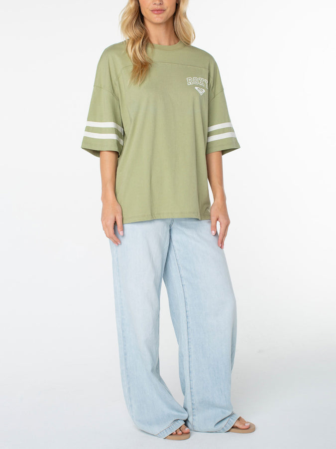 Roxy Game Day T-Shirt Fall 2026 | OIL GREEN CLASSIC UNI (GLD)