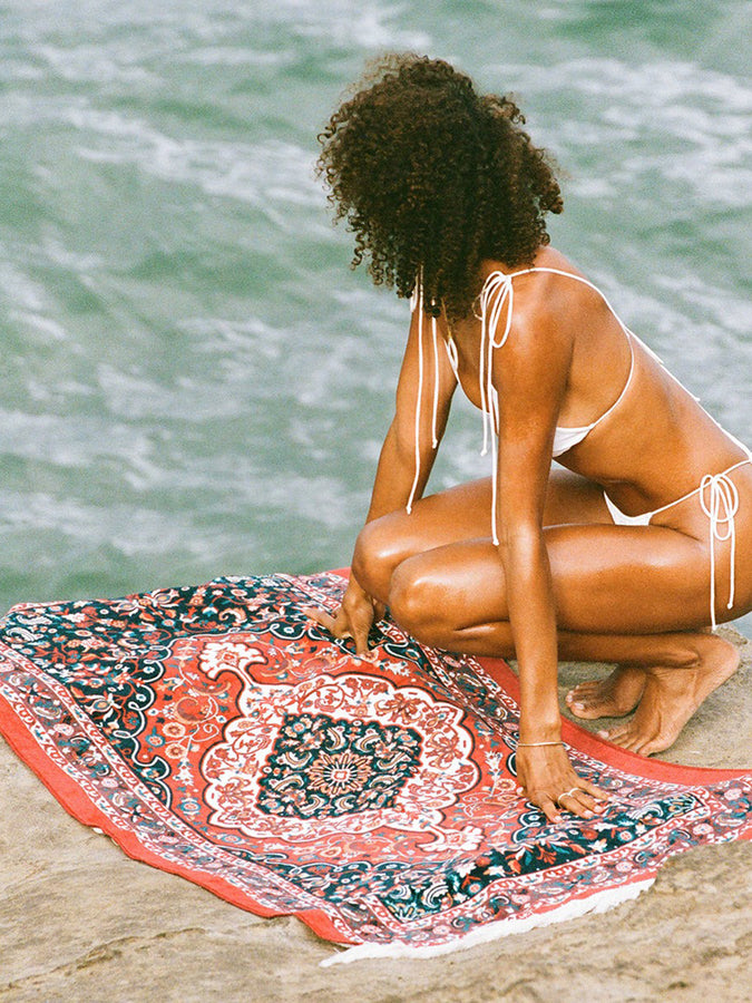 Slowtide Haven Burgundy Beach Towel Spring 2026 |BURGUNDY